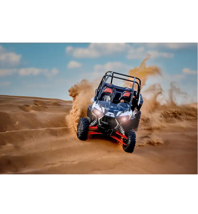 Travelers experiencing thrilling Dubai desert safari adventure